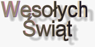 Ruchomy napis Wesołych Świąt